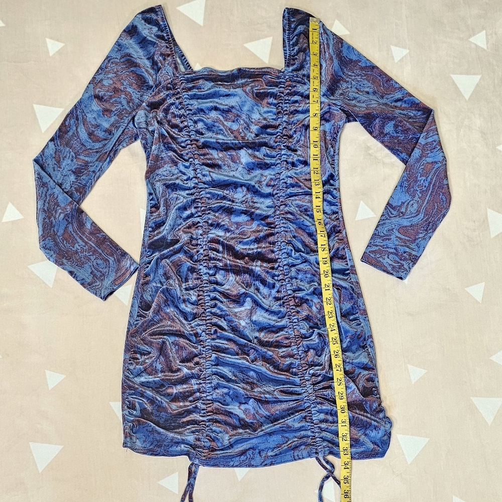 Velvet Ruched Mini Dress - Picture 9 of 13